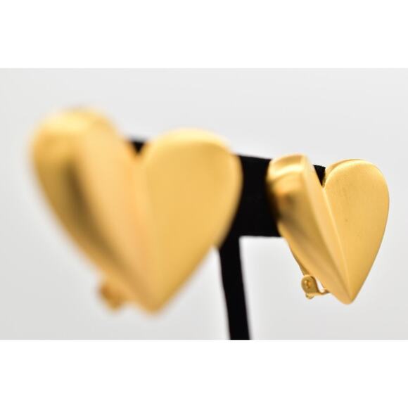 Givenchy Gold Heart Earrings - Picture 5 of 12